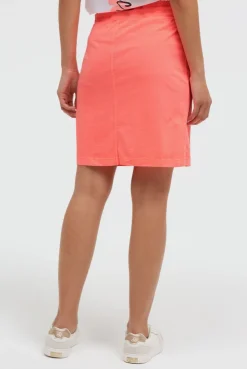 Kurzer Jersey-Rock mit Elastikbund neon coral