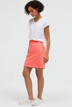 Kurzer Jersey-Rock mit Elastikbund neon coral