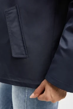 Kurzjacke mit Kapuze und Artworks blue navy