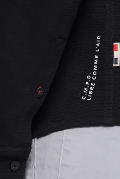 Langarmhemd aus strukturiertem Jersey blue navy
