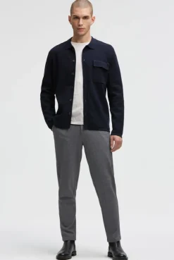 Langarmhemd im Strick-Design true navy