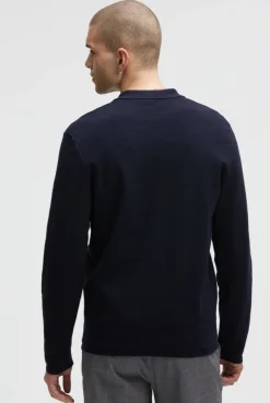Langarmhemd im Strick-Design true navy