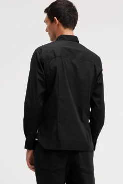 Langarmhemd mit Folienprints black