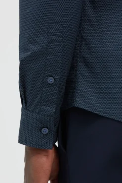 Langarmhemd Slim Fit true navy | S