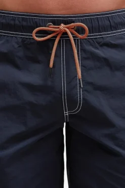 Lange Badeshorts mit Logo-Tapes blue navy