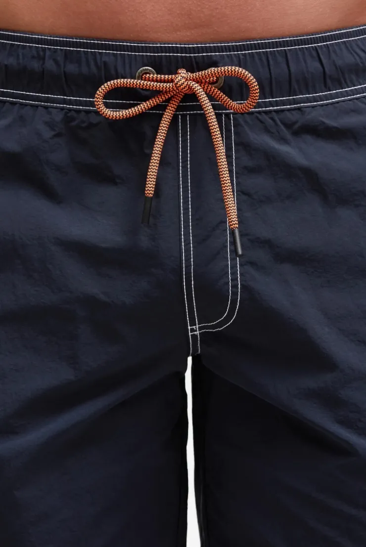 Lange Badeshorts mit Logo-Tapes blue navy