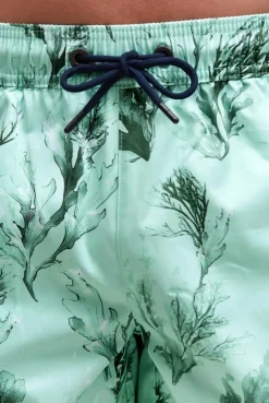Lange Beachshorts mit All Over Print light mint