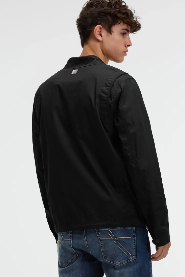 Leichte Kurzjacke im Utility-Stil mit Paper-Coating black