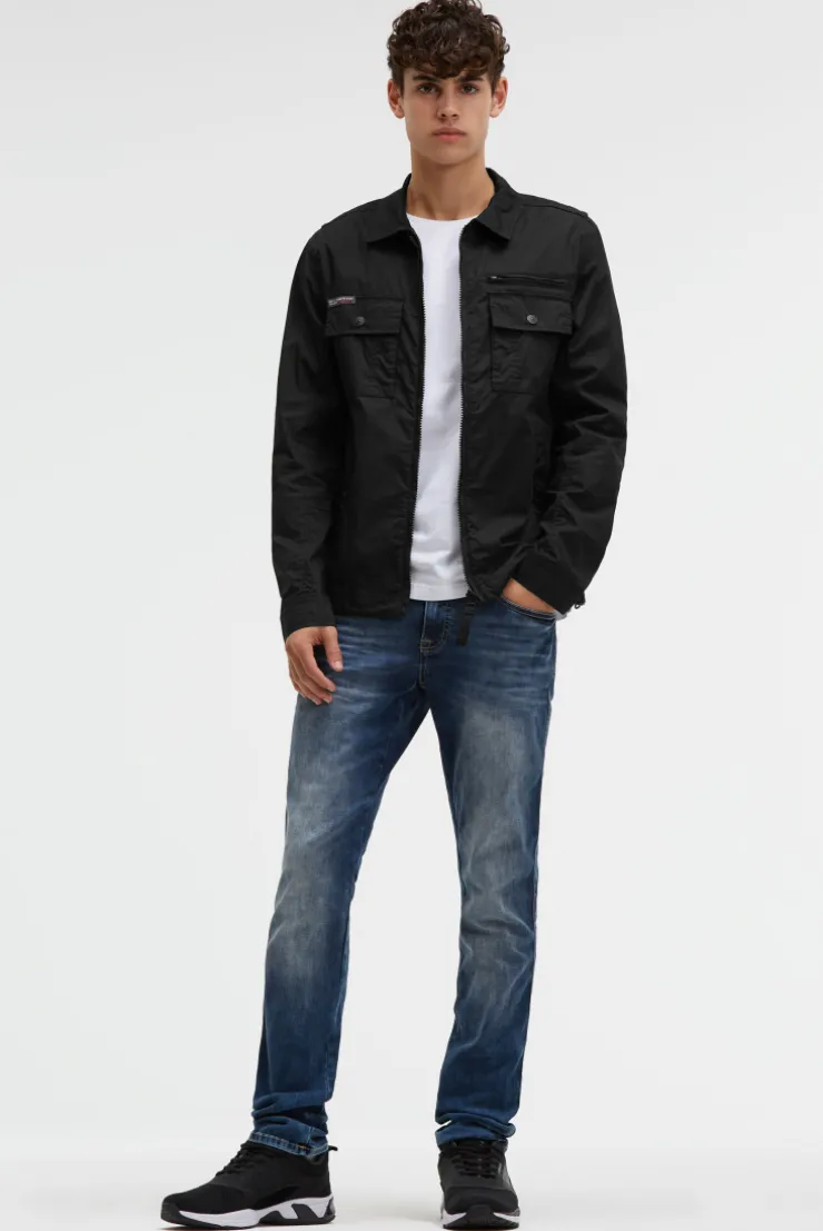 Leichte Kurzjacke im Utility-Stil mit Paper-Coating black