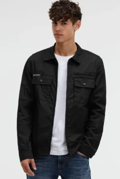Leichte Kurzjacke im Utility-Stil mit Paper-Coating black