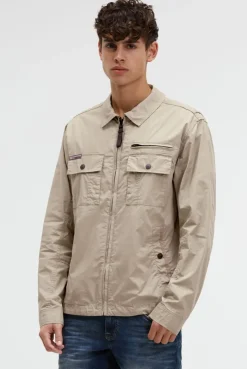 Leichte Kurzjacke im Utility-Stil mit Paper-Coating sand