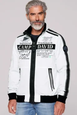 Leichter Blouson mit Tapes und Artworks opticwhite