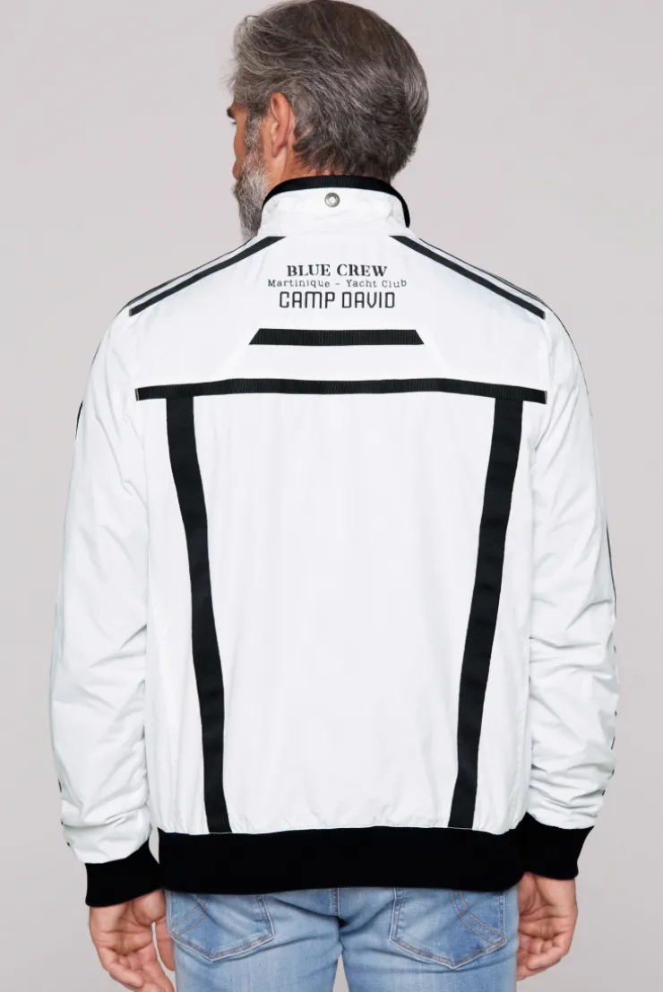 Leichter Blouson mit Tapes und Artworks opticwhite