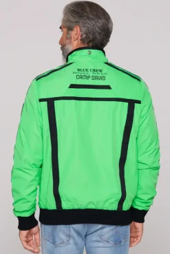 Leichter Blouson mit Tapes und Artworks electric green