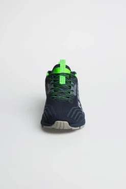 Leichter Sneaker im Knit-Design mit Rubber Artwork blue navy