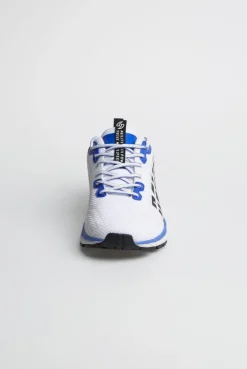 Leichter Sneaker im Knit-Design mit Rubber Artwork white