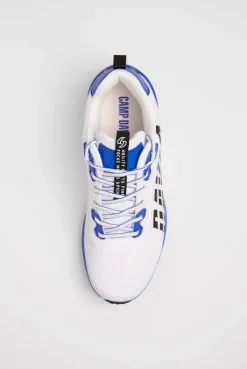 Leichter Sneaker im Knit-Design mit Rubber Artwork white