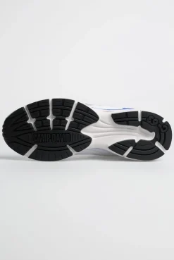 Leichter Sneaker im Knit-Design mit Rubber Artwork white