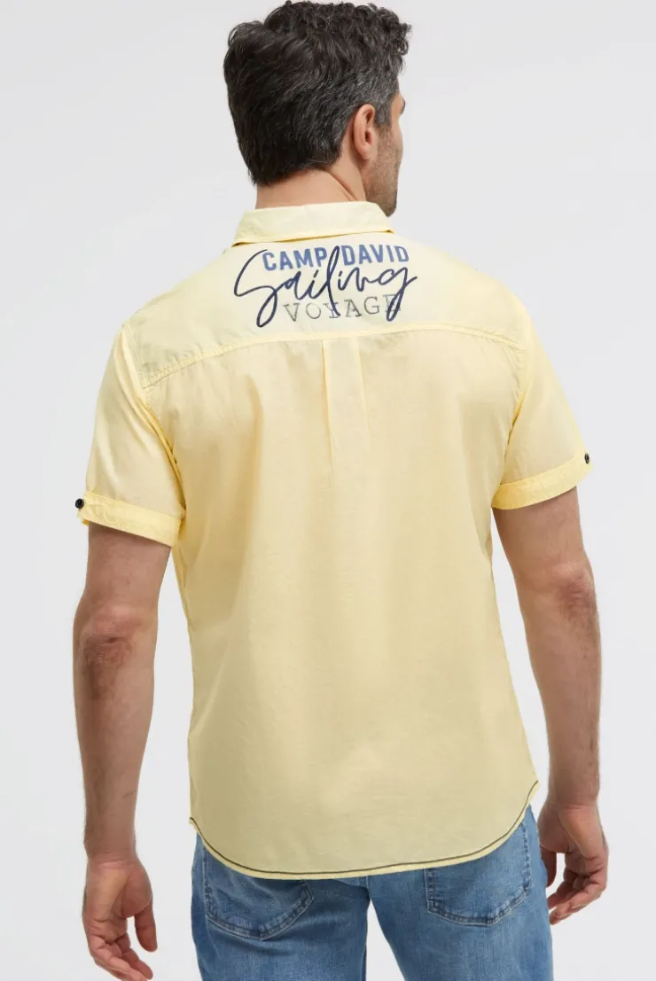 Leichtes Kurzarmhemd mit Logo Artwork lemon juice