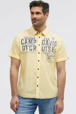 Leichtes Kurzarmhemd mit Logo Artwork lemon juice