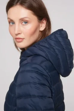 Leichte Steppjacke mit Kapuze blue navy