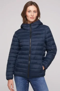 Leichte Steppjacke mit Kapuze blue navy