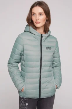 Leichte Steppjacke mit Kapuze frosted lake