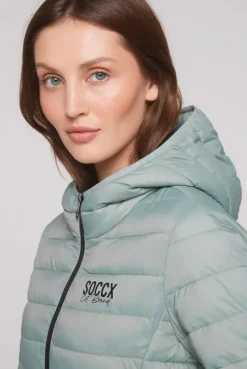 Leichte Steppjacke mit Kapuze frosted lake