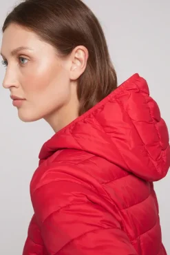 Leichte Steppjacke mit Kapuze royal red