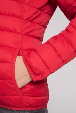 Leichte Steppjacke mit Kapuze royal red