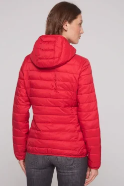Leichte Steppjacke mit Kapuze royal red