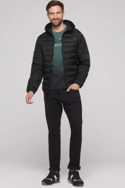 Leichte Steppjacke mit Kapuze black