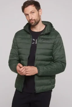 Leichte Steppjacke mit Kapuze khale green