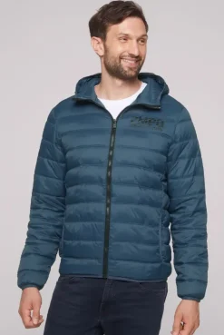 Leichte Steppjacke mit Kapuze blue haze