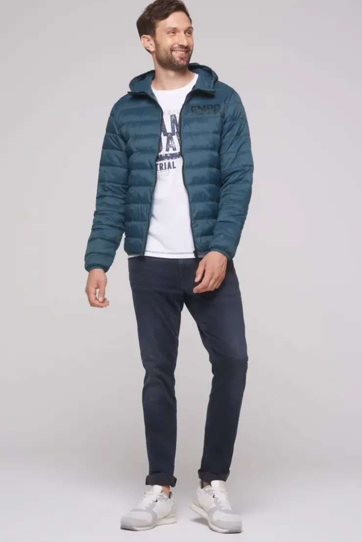 Leichte Steppjacke mit Kapuze blue haze
