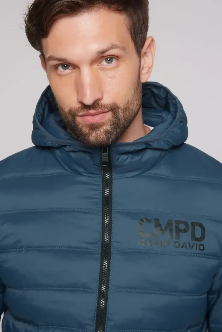 Leichte Steppjacke mit Kapuze blue haze