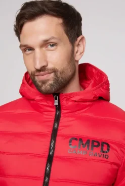 Leichte Steppjacke mit Kapuze royal red