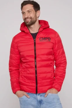 Leichte Steppjacke mit Kapuze royal red