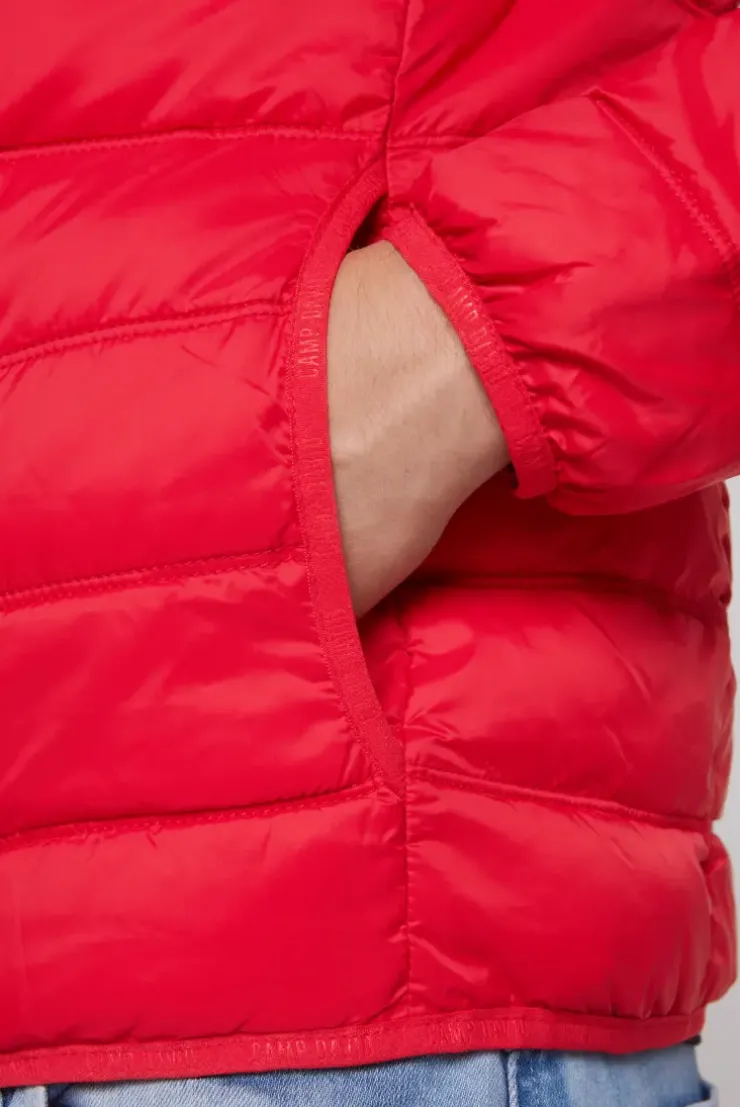 Leichte Steppjacke mit Kapuze royal red