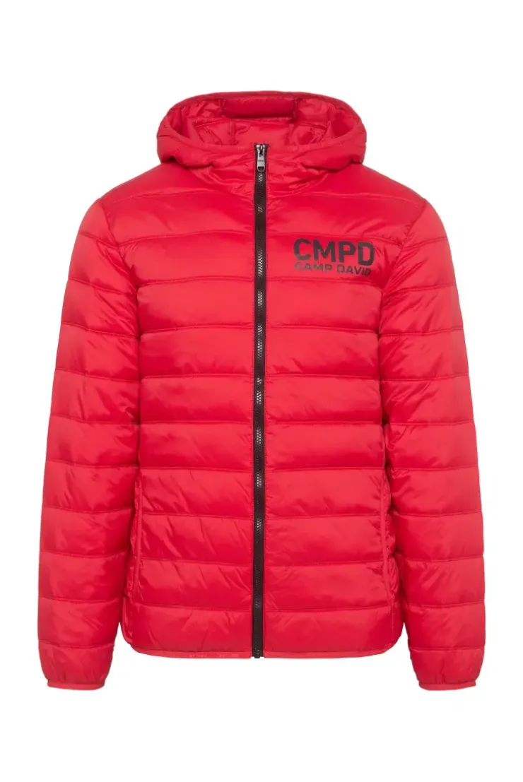 Leichte Steppjacke mit Kapuze royal red
