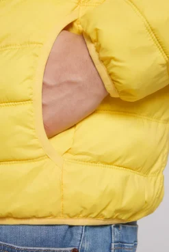 Leichte Steppjacke mit Kapuze industrial yellow