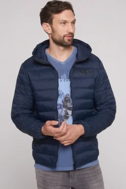 Leichte Steppjacke mit Kapuze blue navy