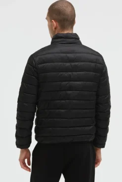 Leichte Steppjacke mit Logo Print black