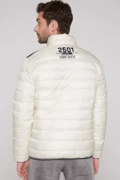 Leichte Steppjacke mit Logo Prints und Tapes kitt