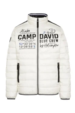 Leichte Steppjacke mit Logo Prints und Tapes kitt
