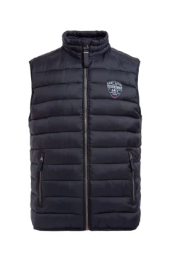 Leichte Steppweste mit Rücken-Print blue navy | S