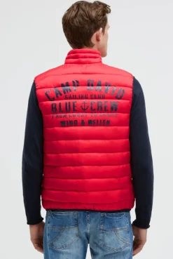 Leichte Steppweste mit Rücken-Print summer red