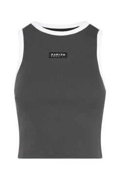 LI-SA Cropped Rib Top asphalt