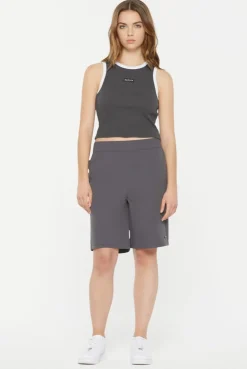 LI-SA Cropped Rib Top asphalt