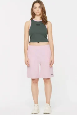LI-SA Cropped Rib Top dark green